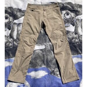 Kuhl Radikl Pants Mens Size 34x34 Khaki Hiking Outdoor Lightweight Stretch